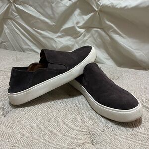 Steve Madden Suede Slip-On Shoes - Dark Gray